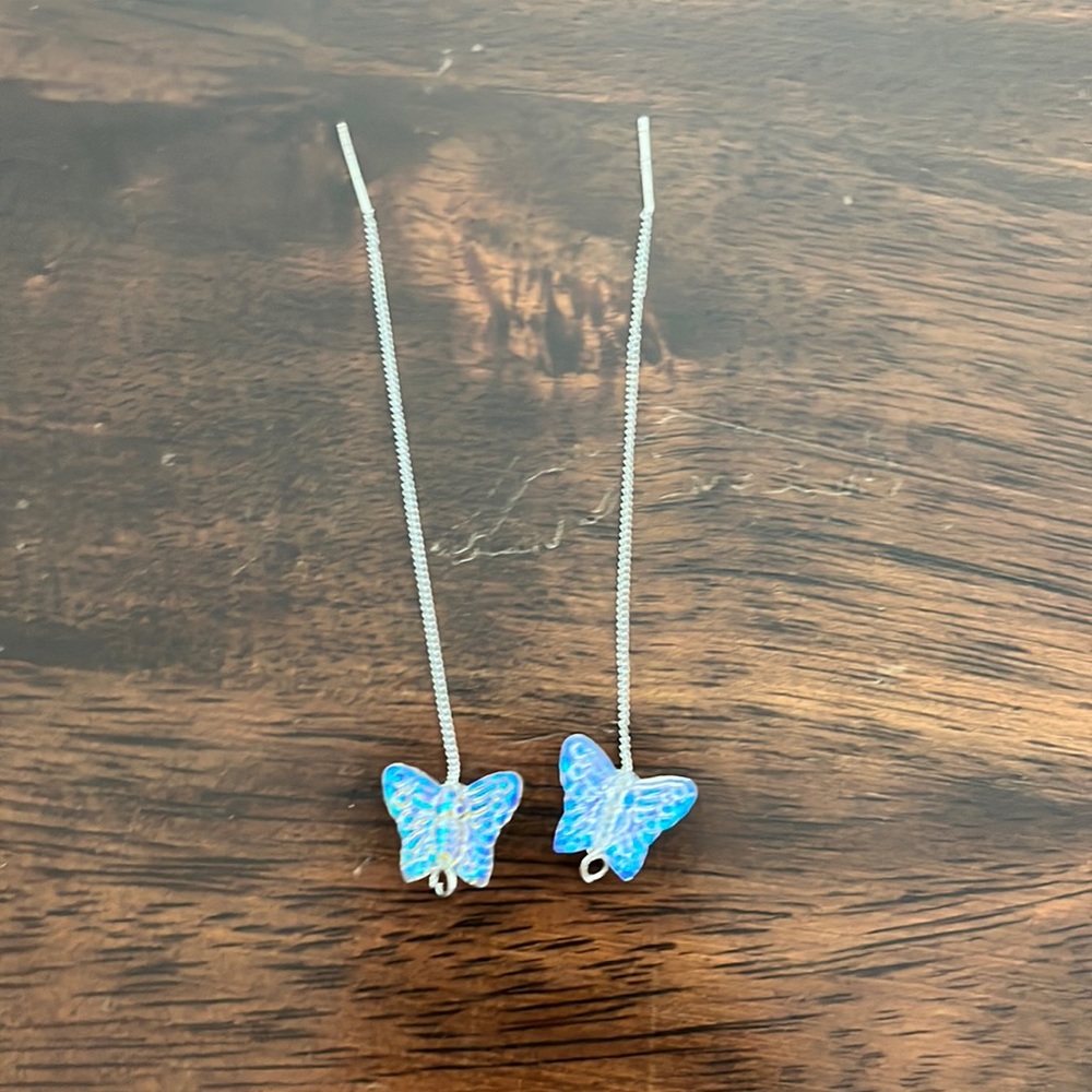 butterfly dangly earrings